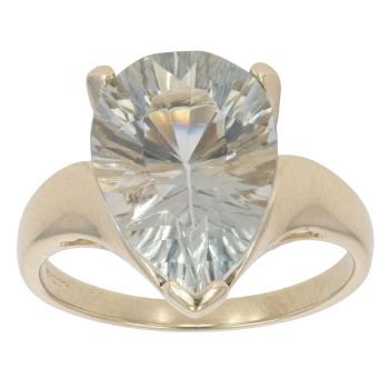 9ct Yellow Gold Prasiolite Single Stone Ring