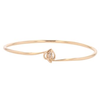 9ct Yellow Gold 0.02ct Diamond Bangle