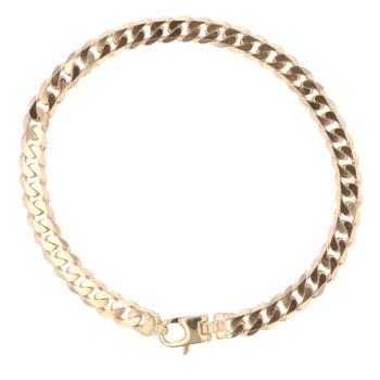 9ct Yellow Gold Curb Bracelet 9"