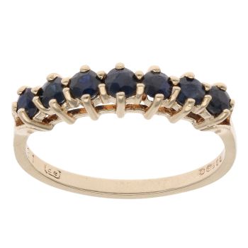 9ct Yellow Gold Sapphire Eternity Ring