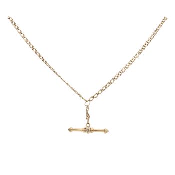 9ct Yellow Gold Cubic Zirconia Double Curb Chain 20"