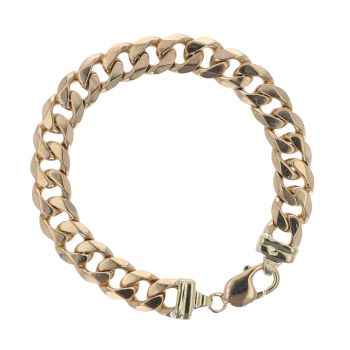 9ct Yellow Gold Curb Bracelet 9"