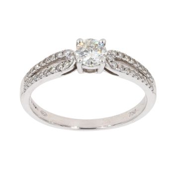 18ct White Gold 0.50ct Brilliant Cut Diamond Solitaire Ring