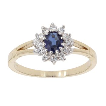 9ct Yellow Gold Cubic Zirconia Cluster Ring