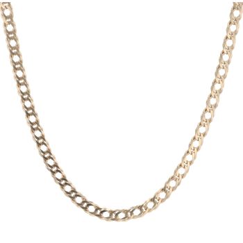 9ct Yellow Gold Double Curb Chain 18"