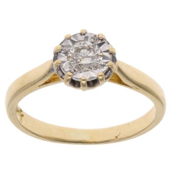 18ct Yellow Gold 0.30ct Brilliant Cut Diamond Solitaire Ring