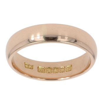 18ct Yellow Gold Court Wedding Ring 5mm