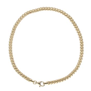 14ct Yellow Gold Fancy Bracelet 8"