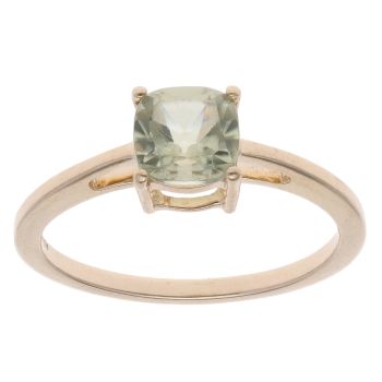 9ct Yellow Gold Prasiolite Single Stone Ring