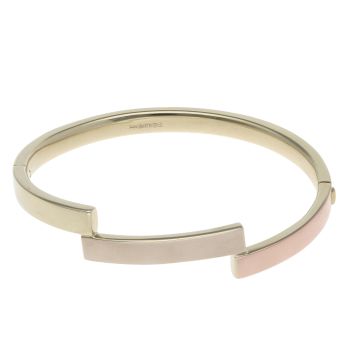 9ct Yellow, White And Rose Gold Hinged Bangle