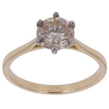 18ct Yellow Gold 1.50ct Tinted Diamond Solitaire Ring