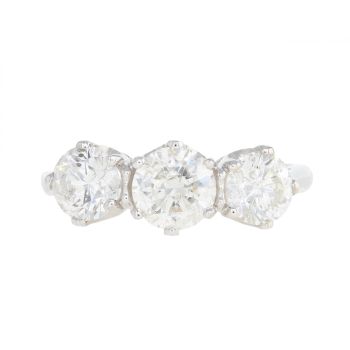 18ct White Gold 1.75ct Diamond Trilogy Ring
