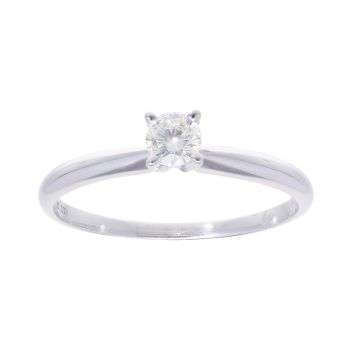 14ct White Gold 0.25ct Solitaire Diamond Ring