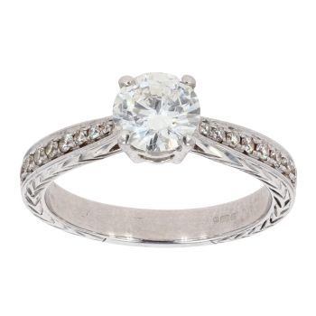 18ct White Gold 0.85ct Diamond Solitaire Ring