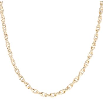 9ct Yellow Gold Patterned and Plain Fancy Chain 30"