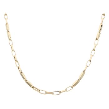 14ct Yellow Gold Greek Key Fancy Chain 22"