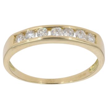 18ct Yellow Gold 0.25ct Brilliant Cut Diamond Half Eternity Ring