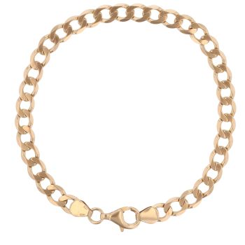 9ct Yellow Gold Curb Bracelet 8"