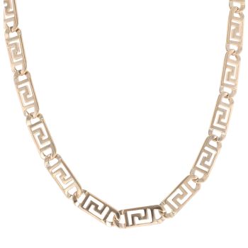 9ct Yellow Gold Greek Key Fancy Chain 24"