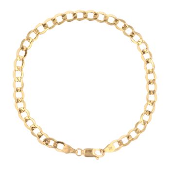 9ct Yellow Gold Curb Bracelet 8.5"