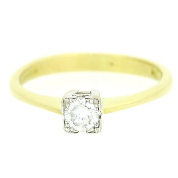 18ct Yellow Gold 0.25cts Diamond Solitaire Ring