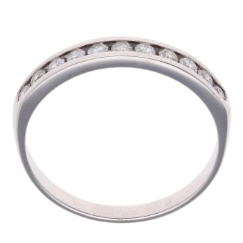 9ct White Gold 0.25ct Brilliant Cut Diamond Half Eternity Ring