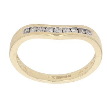 18ct Yellow Gold 0.25ct Diamond Wishbone Ring