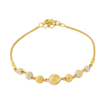 22ct Yellow Gold Designer Bead Bracelet