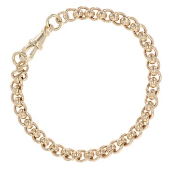 9ct Yellow Gold Rollerball Bracelet 8"