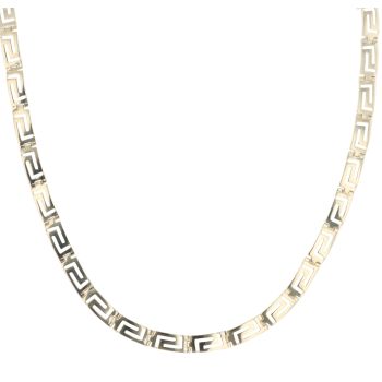 9ct Yellow Greek Key Collarette 18"