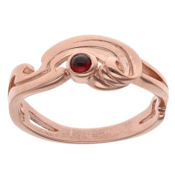 9ct Rose Gold Clogau Red Cabochon Ring