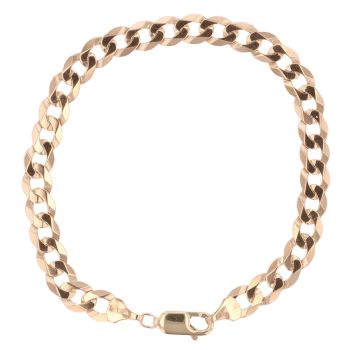 9ct Yellow Gold  Curb Bracelet 8"