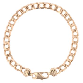 9ct Yellow Gold Curb Bracelet 8.5"