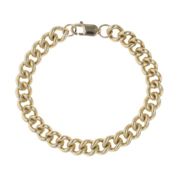 9ct Yellow Gold Curb Bracelet 8"