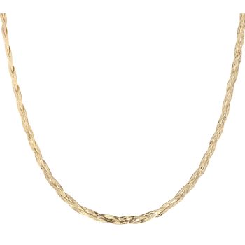 9ct Yellow Gold Patterned Plait Fancy Chain 18"