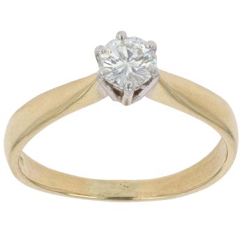 18ct Yellow Gold 0.45ct Brilliant Cut Diamond Solitaire Ring