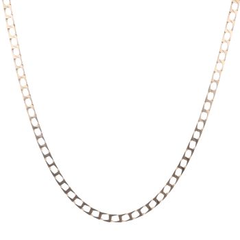 9ct Yellow Gold Square Curb Chain 16"