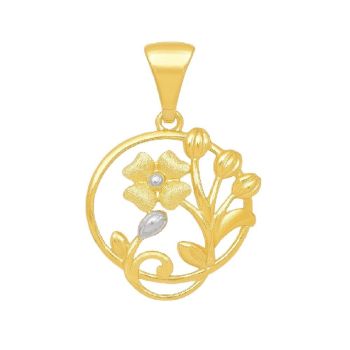 22ct Yellow Gold Floral design pendant
