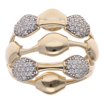 14ct Yellow Gold Cubic Zirconia Fancy Ring