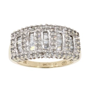 9ct Yellow Gold 1.00ct Diamond Cluster Ring