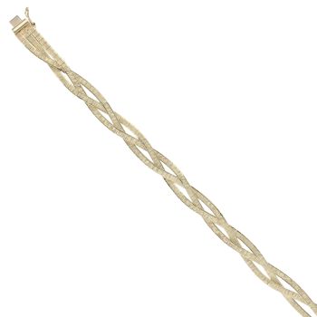 9ct Yellow Gold Plait Bracelet 7"