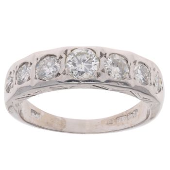 18ct White Gold 1.46ct Brilliant Cut Diamond Half Eternity Ring
