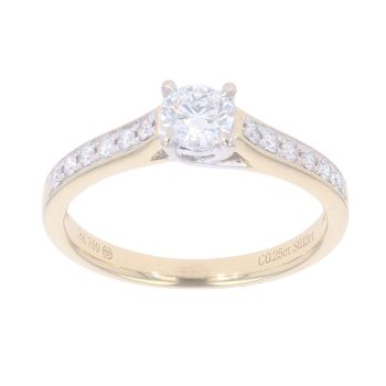 18ct Yellow Gold 0.37ct Diamond Solitaire Ring