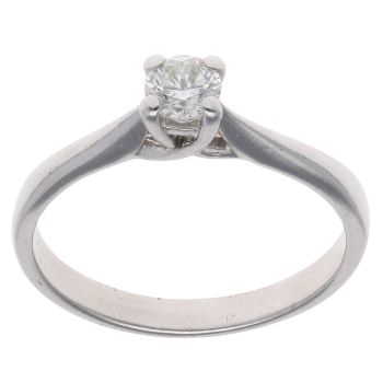 Platinum 0.25ct Brilliant Cut Diamond Solitaire Ring
