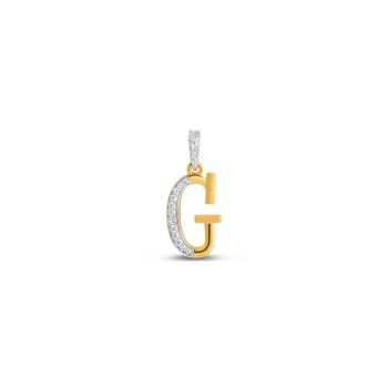 22ct Yellow Gold Initial G Cubic Zirconia Pendant