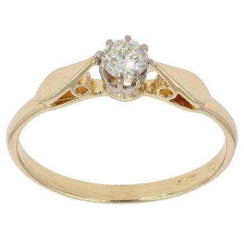18ct Yellow Gold 0.20ct Diamond Solitaire Ring