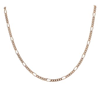 9ct Yellow Gold Fancy Figaro Style Chain 18"