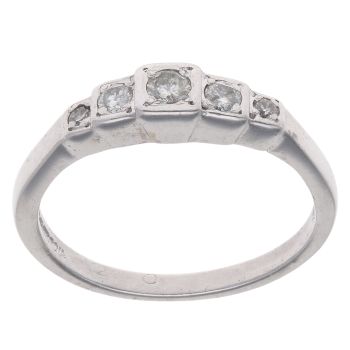 18ct White Gold 0.20ct Diamond Five Stone Ring