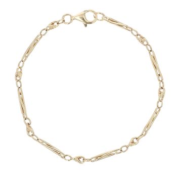 9ct Yellow Gold Fancy Bracelet 8.5"