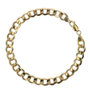 9ct Yellow Gold Curb Bracelet 8.5"